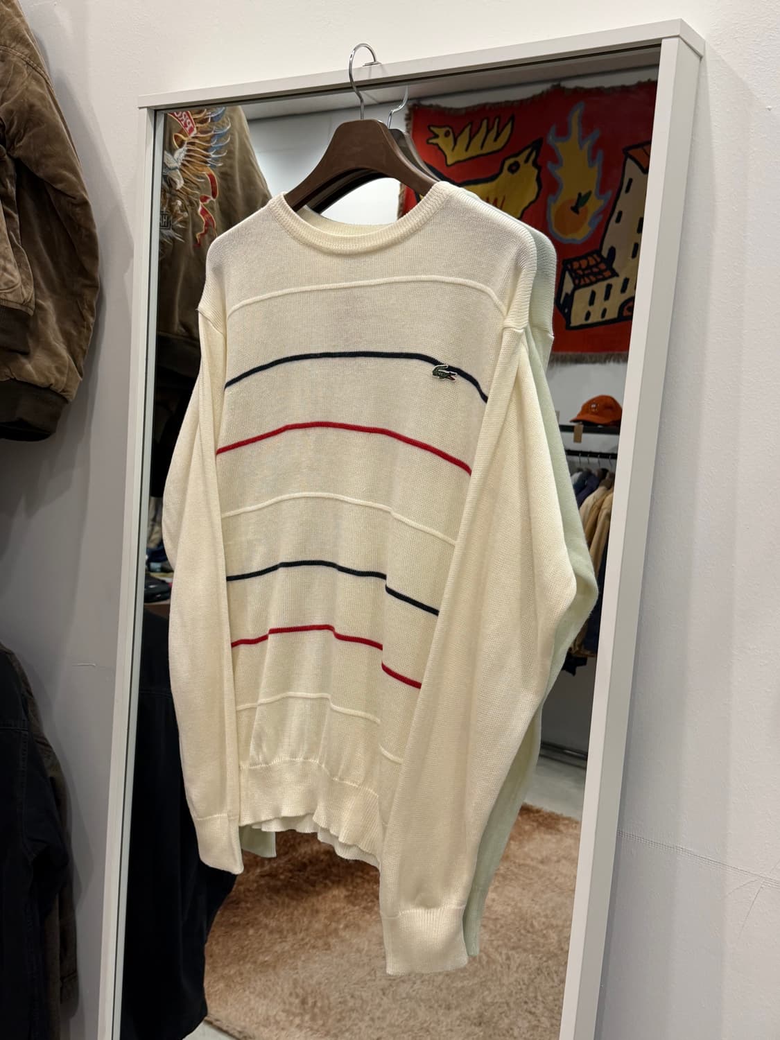 90s Lacoste 라코스테 스트라이프 니트 상품이미지1