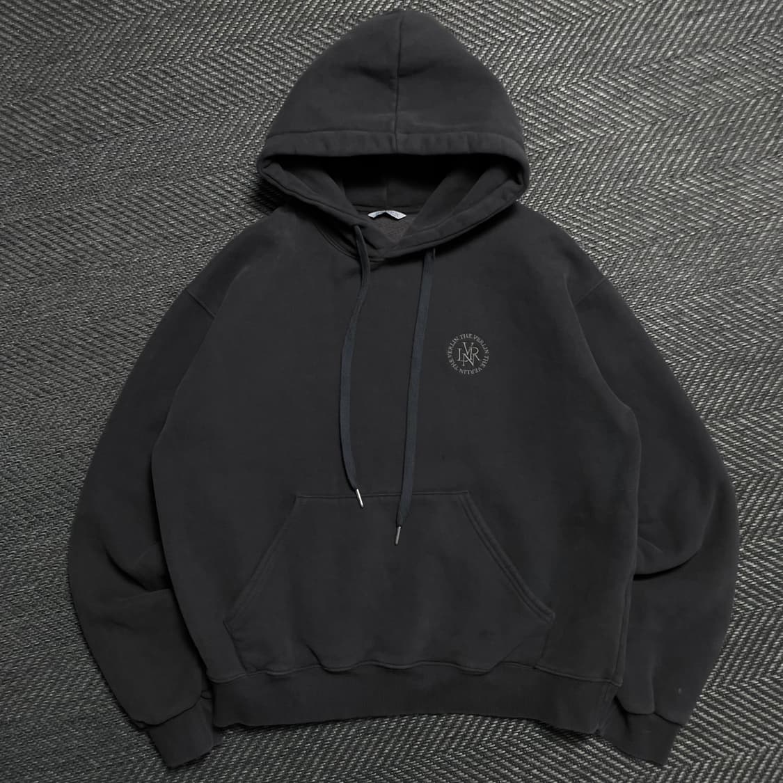 The verlin 자수 박시핏 스웻 후드 티셔츠y 5277 상품이미지2