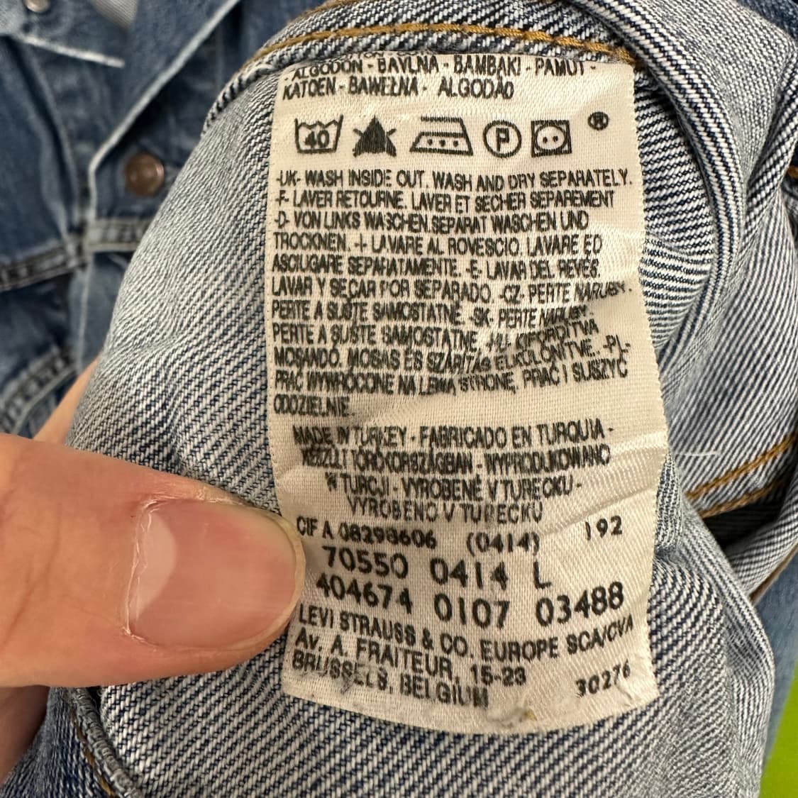 00‘s 리바이스 3rd Type 데님자켓 상품이미지7