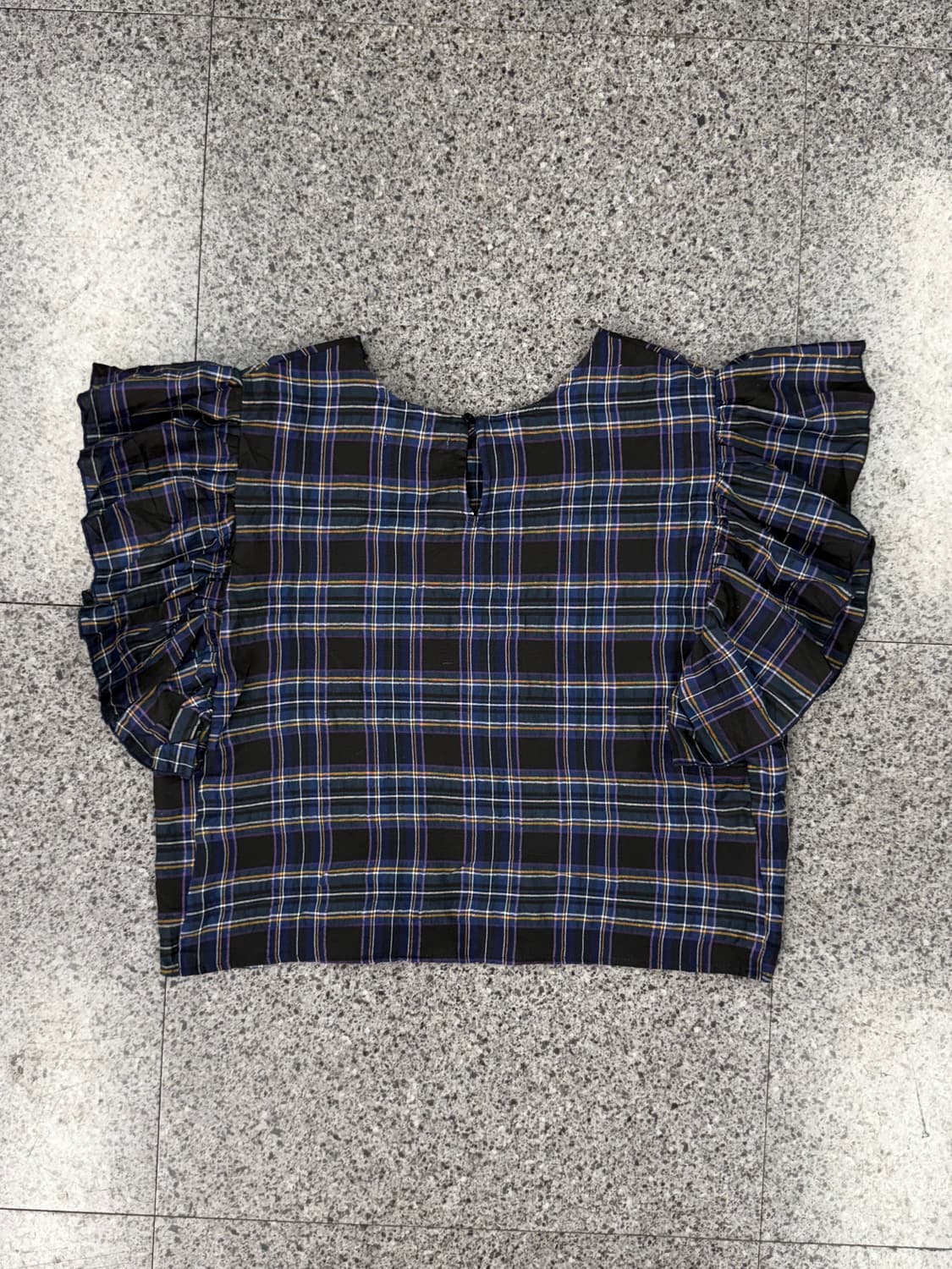 vintage plaid ruffle blouse 상품이미지2
