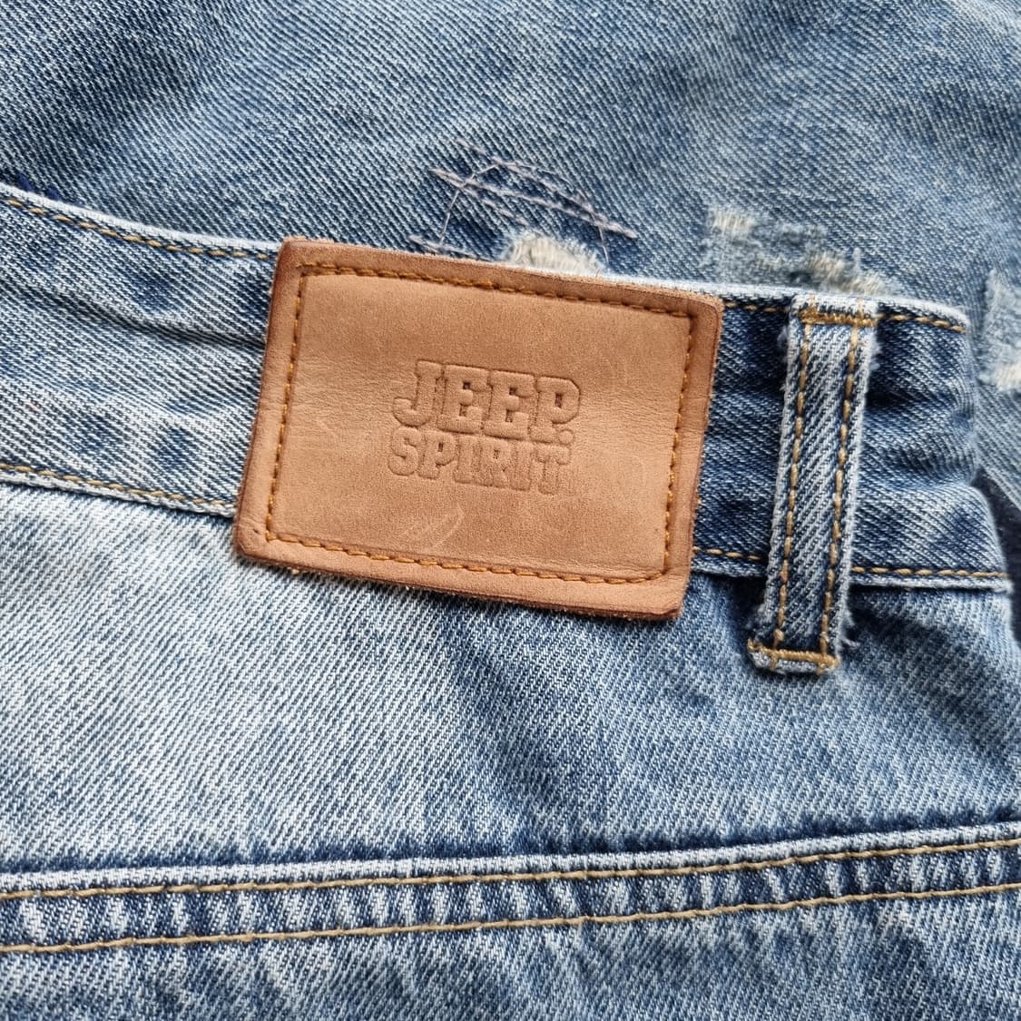 Jeep spirit 패치워크 테이퍼드 데님 팬츠 상품이미지7
