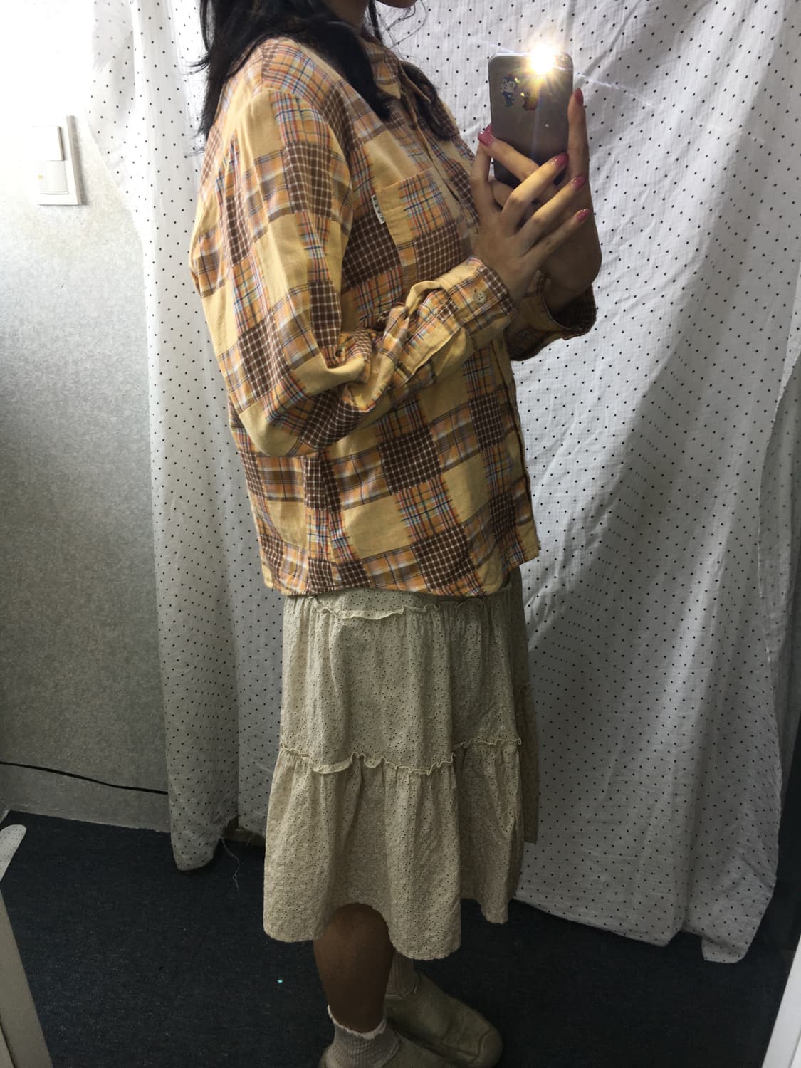오렌지 패치 긴소매 셔츠 상품이미지4