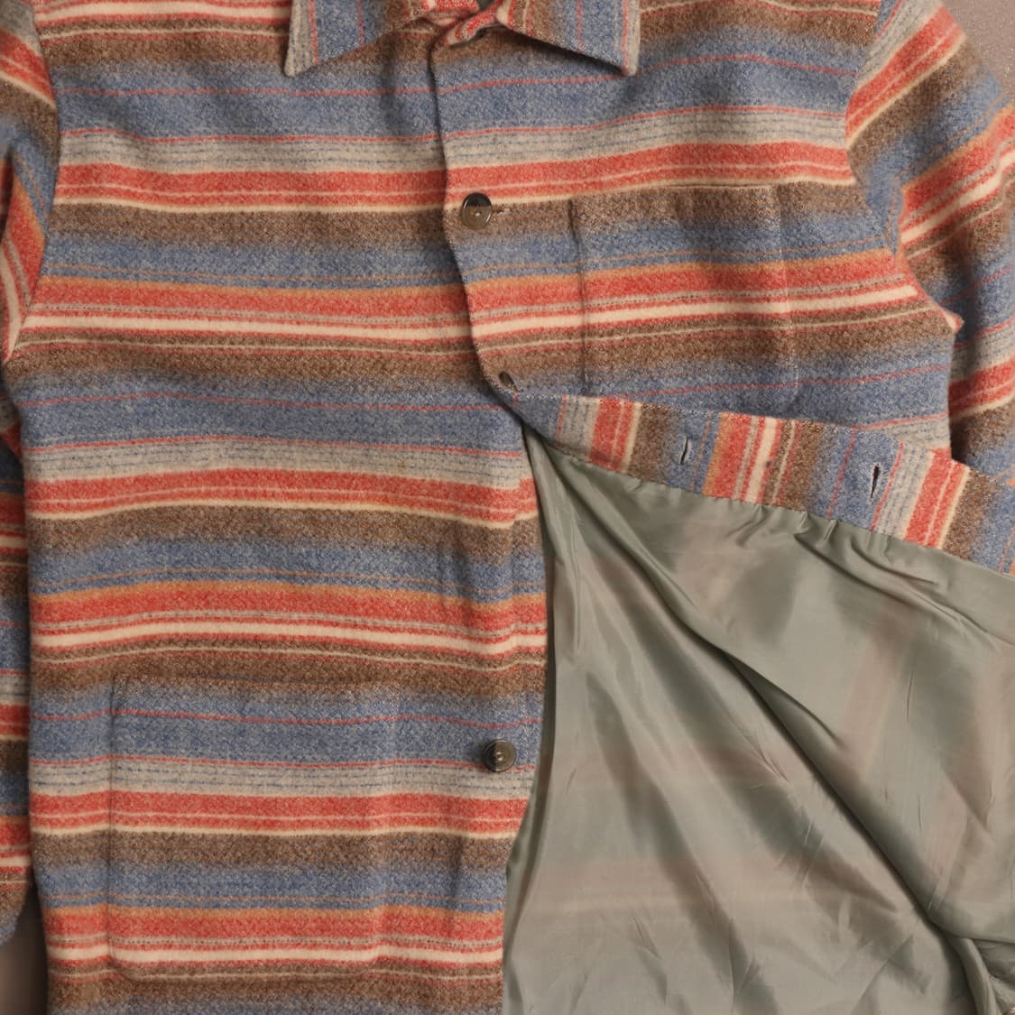 90's 배드보이 에스닉 울 하프코트 A1413 상품이미지4