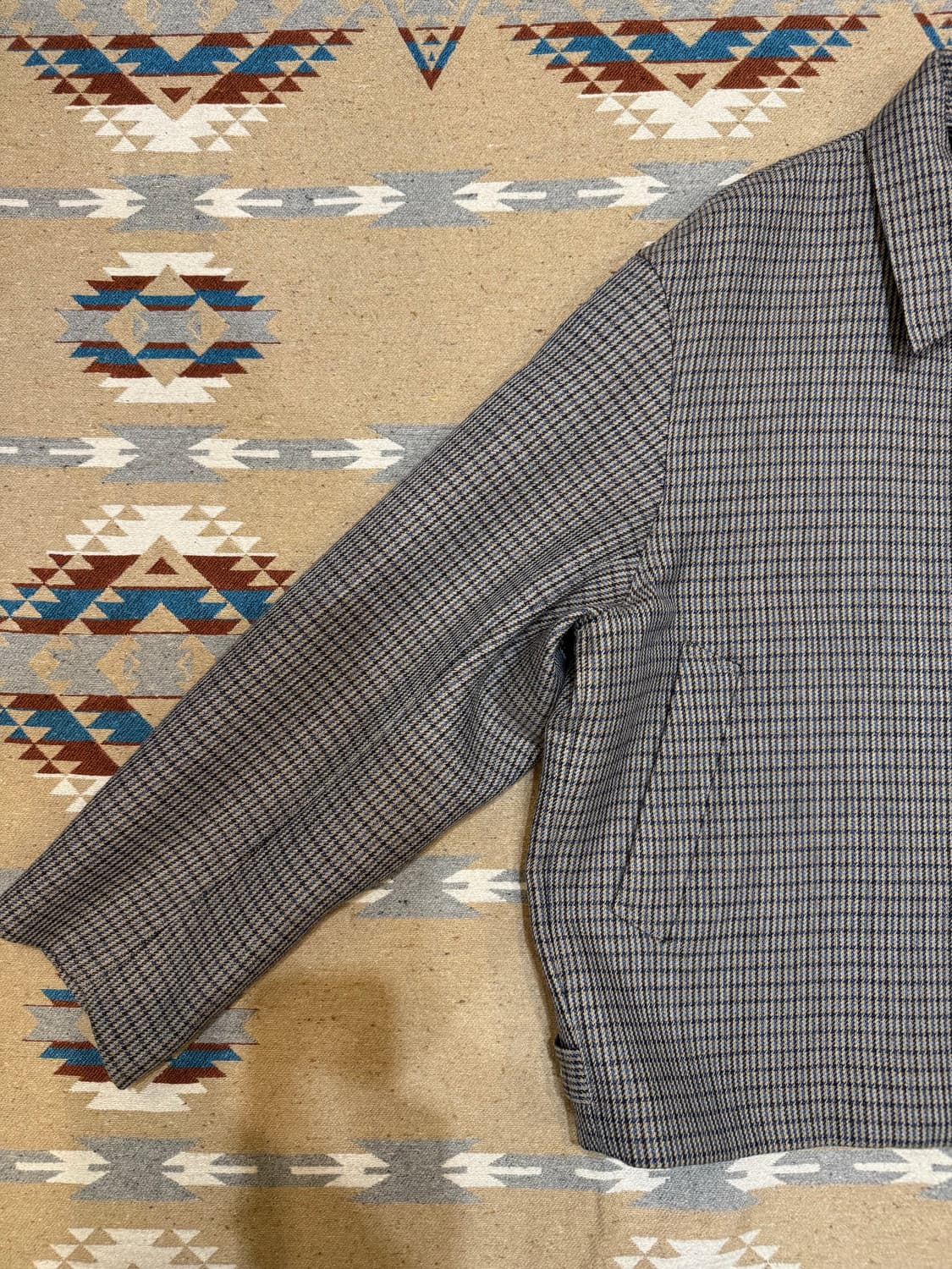 [3][L] 오라리 더블 페이스 체크 집 블루종  상품이미지2