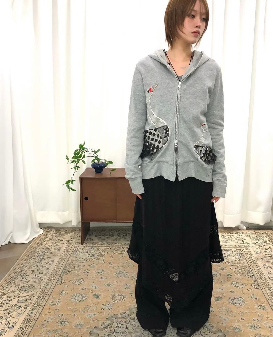 수나오쿠와하라 swan two-way hooded zipup 후드집업 상품이미지1