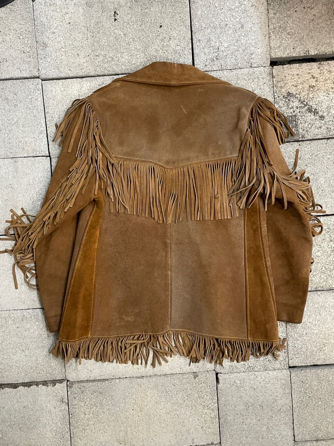 70s 쇼트 웨스턴 스웨이드 프린지 자켓 상품이미지5
