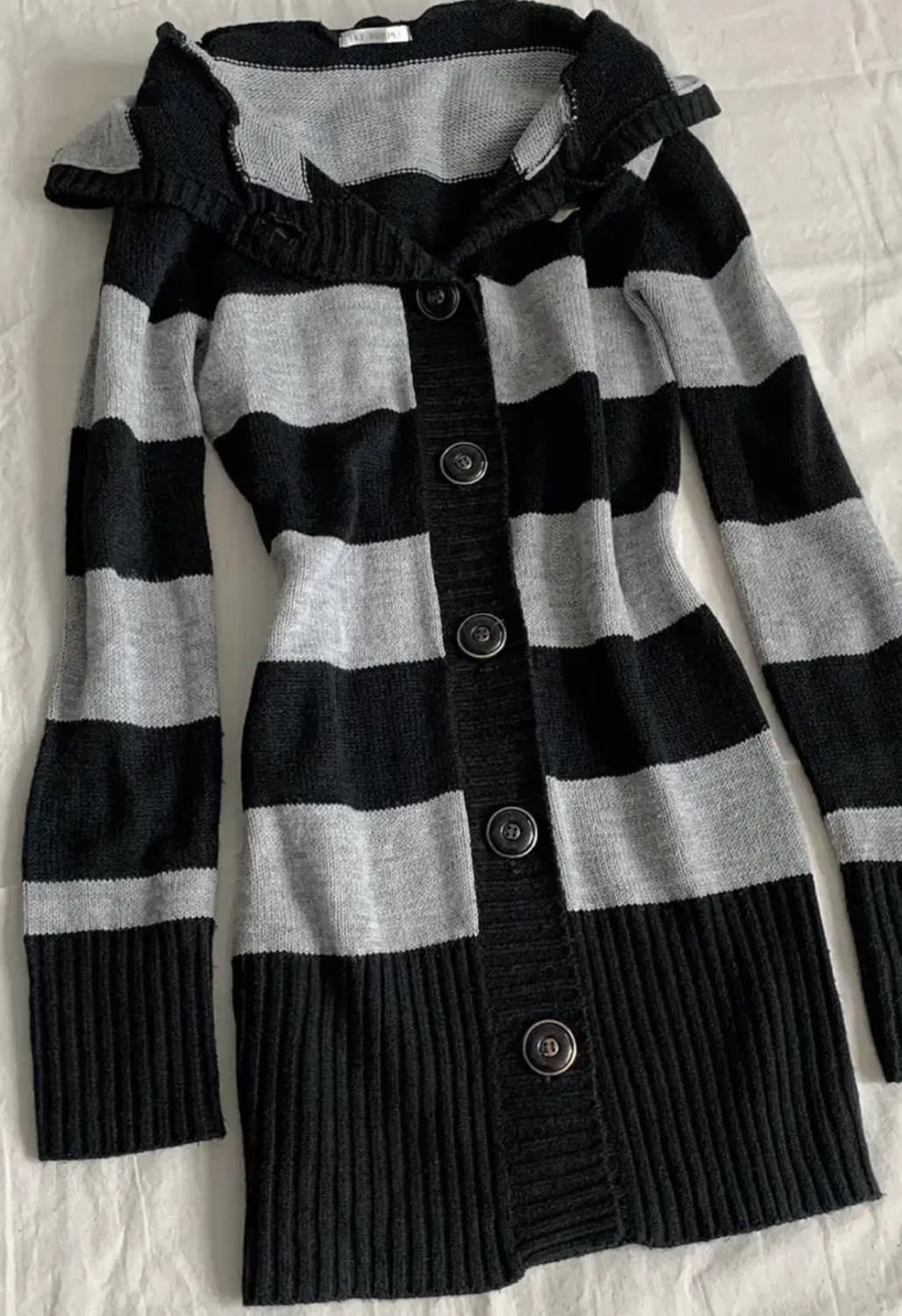 빈티지 스트라이프 니트가디건(일본빈티지 매드펑크 에이치나오토 코이세이오 상품이미지1