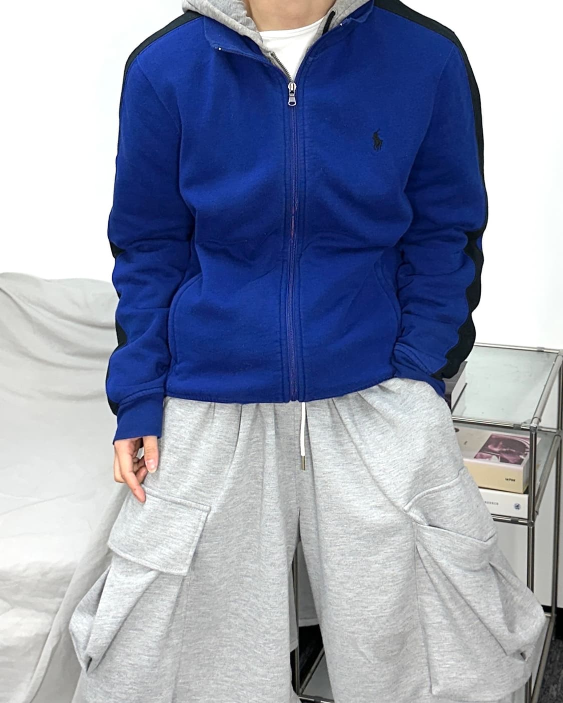 폴로 랄프로렌 사이드라인 니트 집업 M 상품이미지2