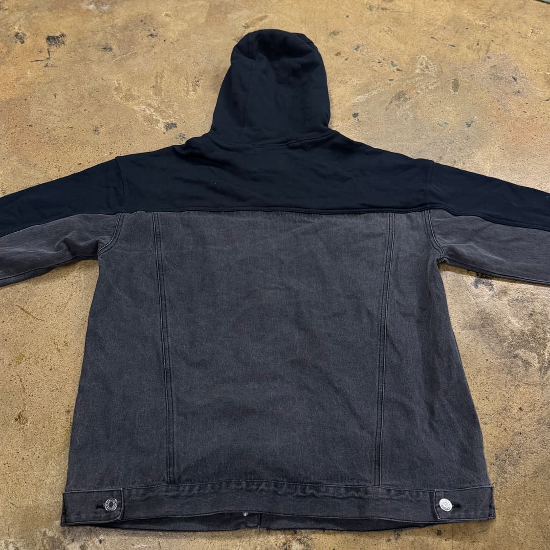 아디다스 아디브레이크 데님 하프 블랙 후드티 상품이미지4