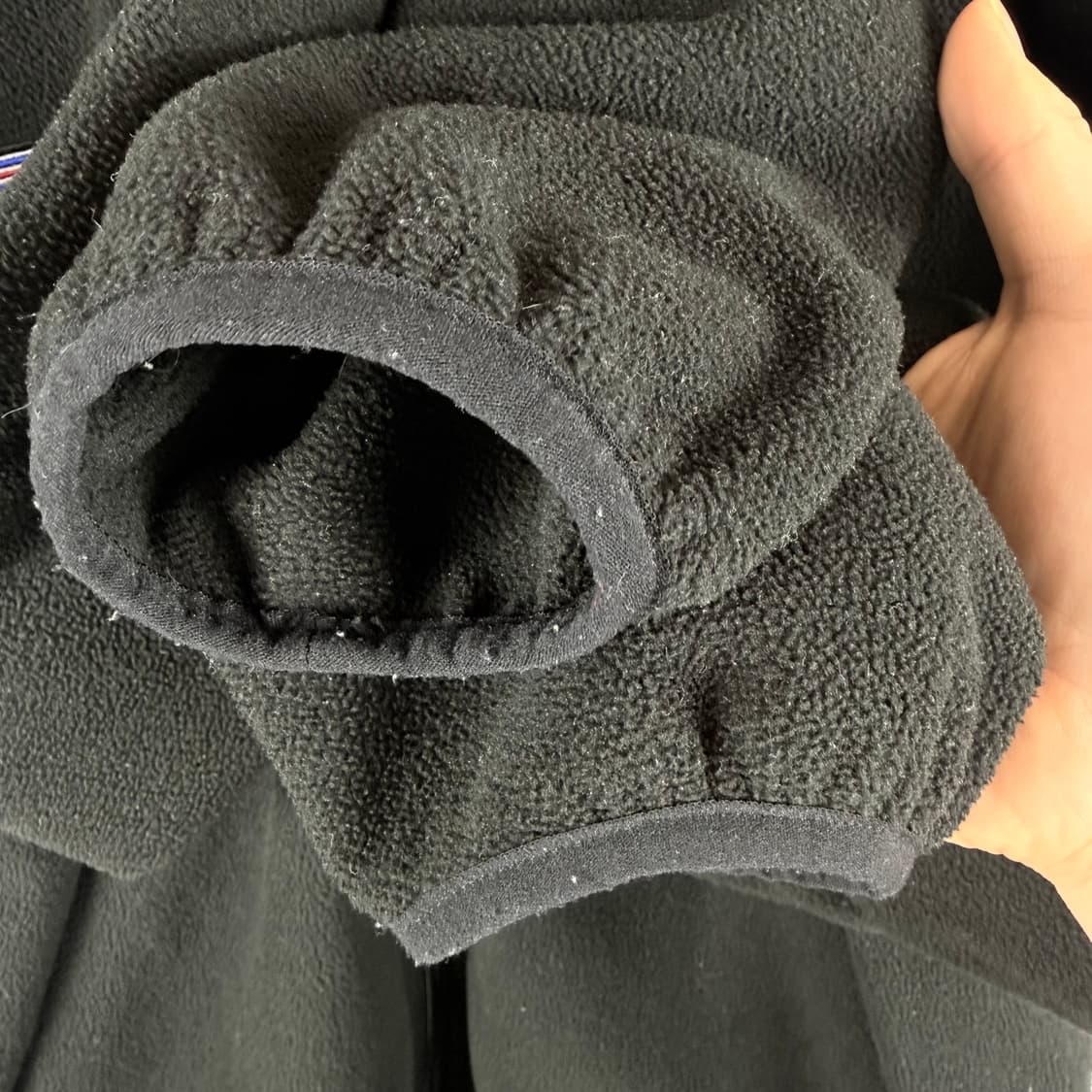 (105) 지프 자수로고 플리스 집업 자켓 블랙 상품이미지4