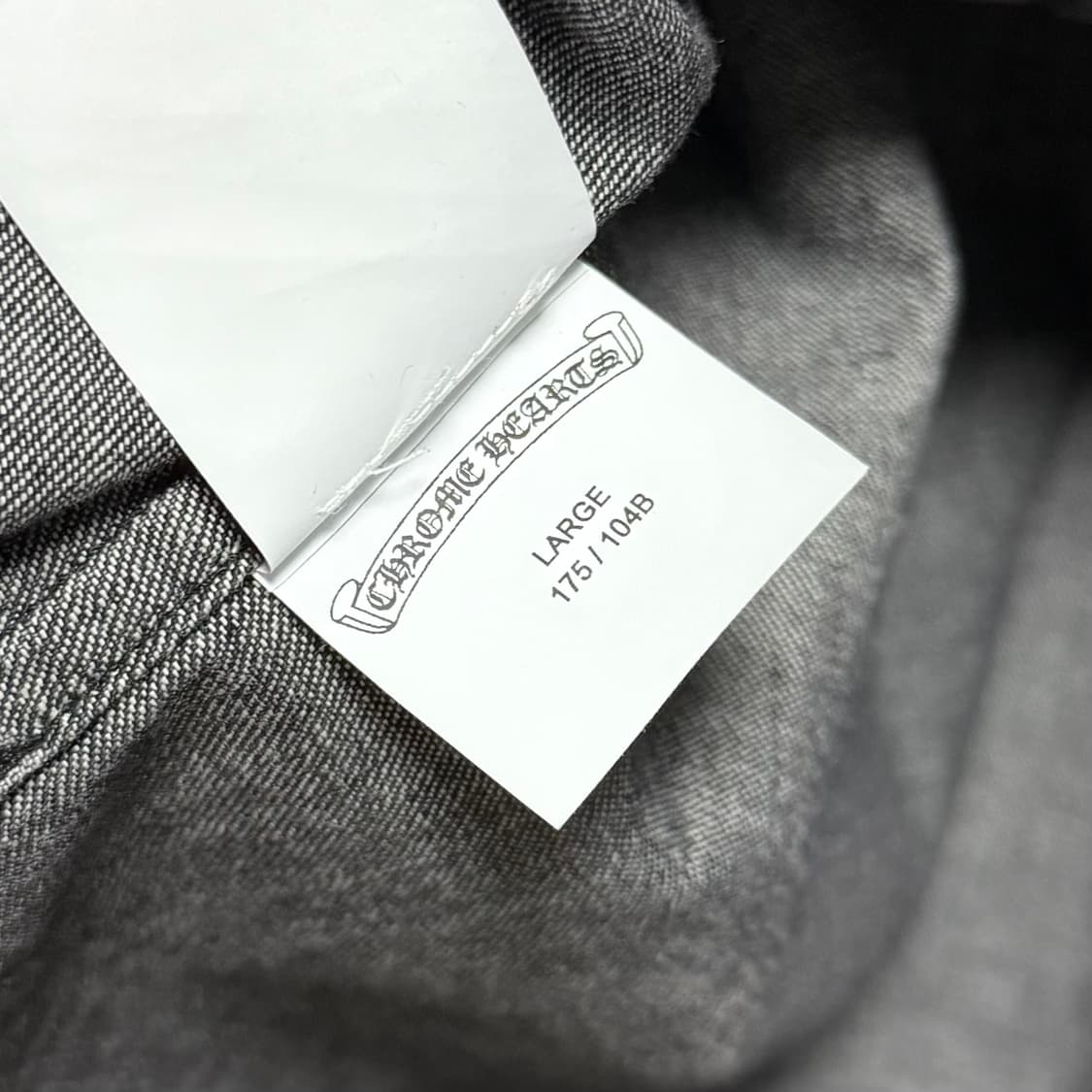 [S+급/L] 크롬하츠 레더패치 데님 셔츠 자켓 상품이미지9