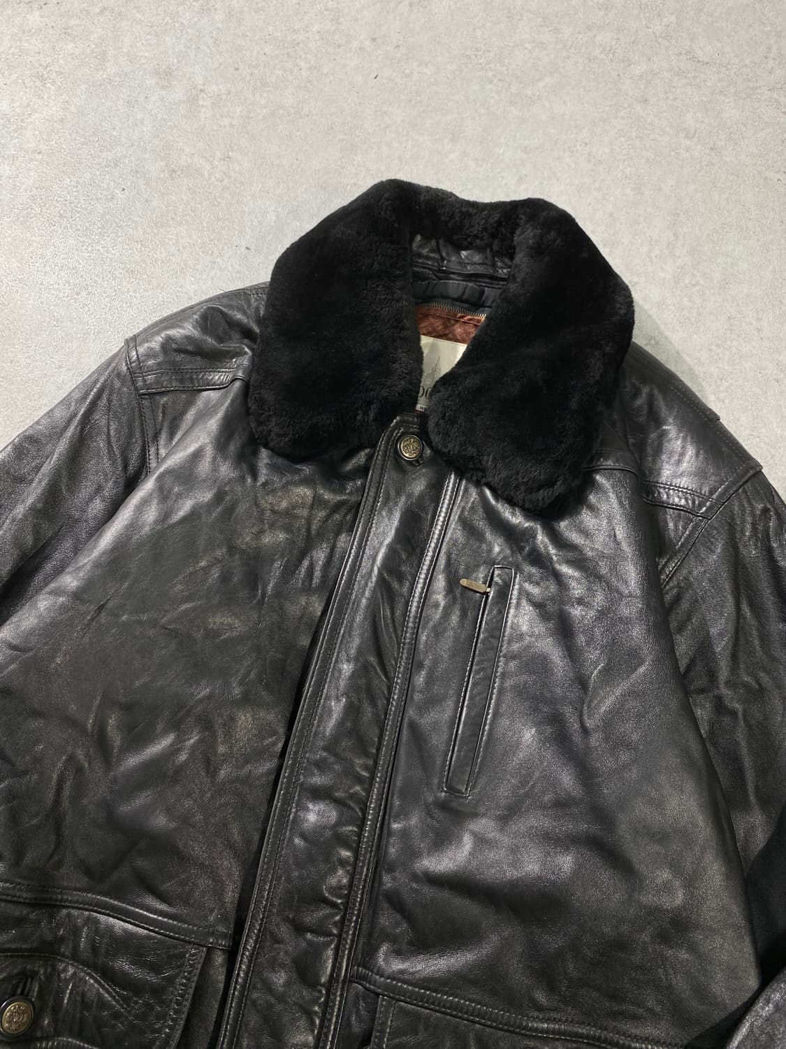 [95] 90s London Fog 런던포그 양가죽 레더 코트 상품이미지2