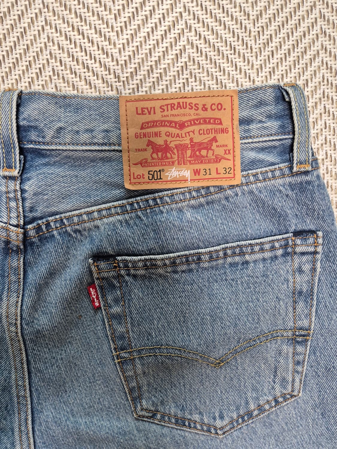 스투시 x 리바이스 엠보스드 501 진 (인디고) 상품이미지3