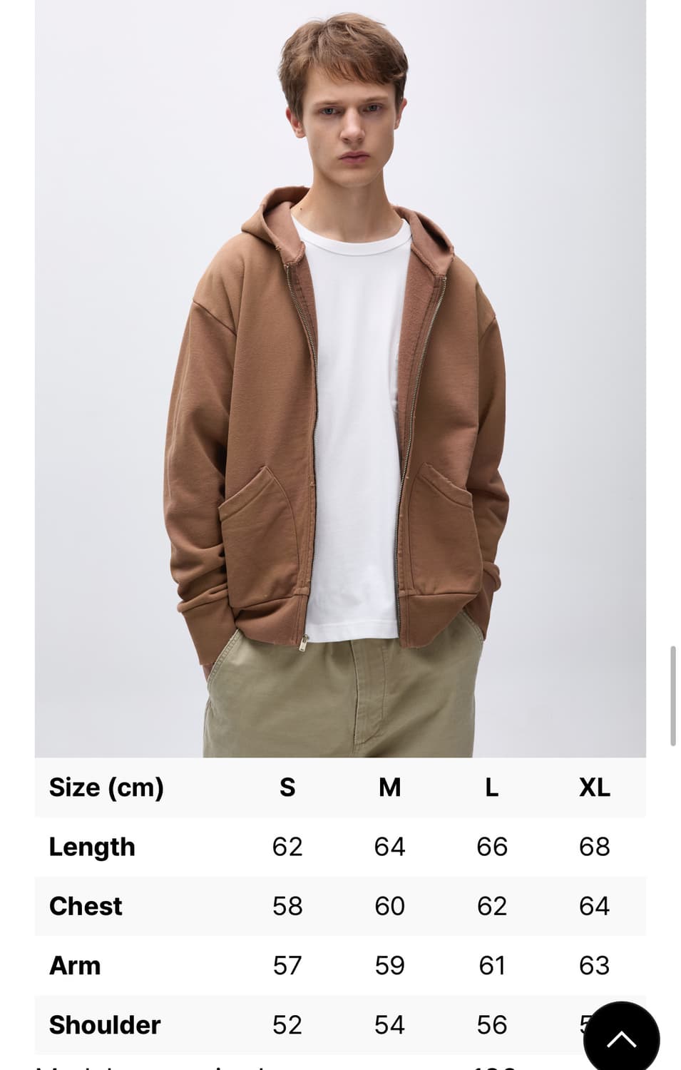 카키스 후드집업 브릭 (M) 상품이미지3