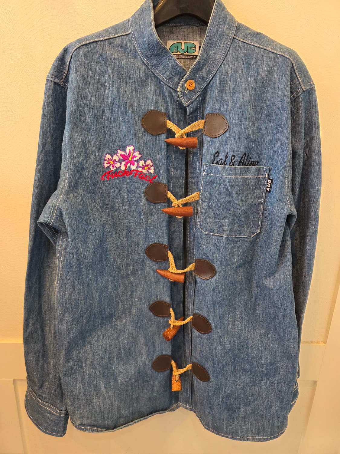 빈티지 AUB 데님 셔츠 가디건 청자켓 상품이미지2