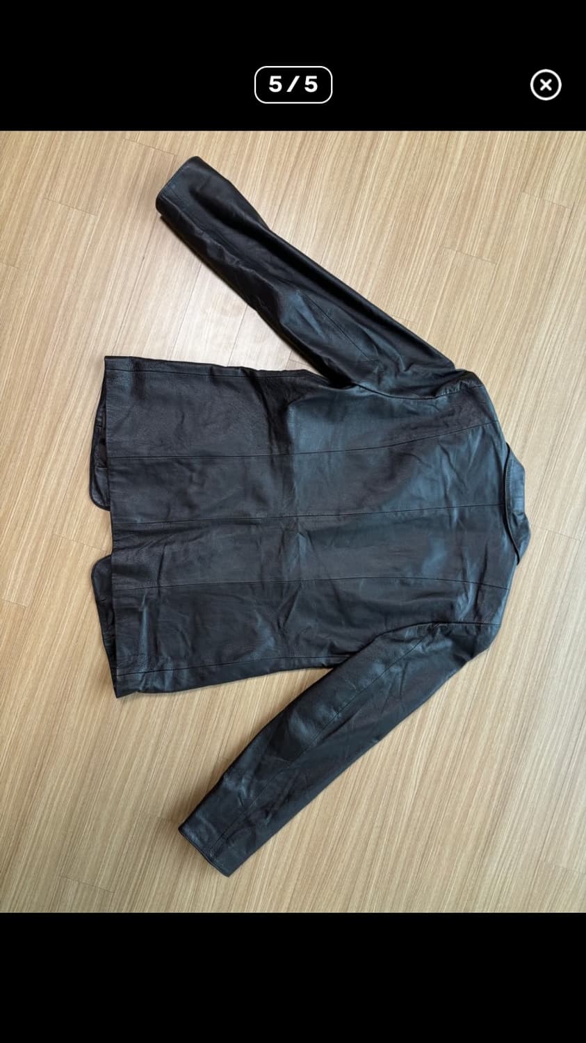 브라운 레더 블레이저 상품이미지2