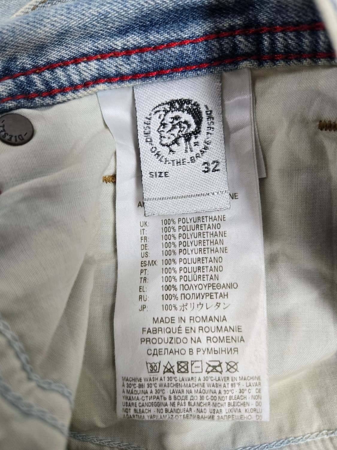 디젤 워싱 데님 청바지 테이핑 데미지진 상품이미지4