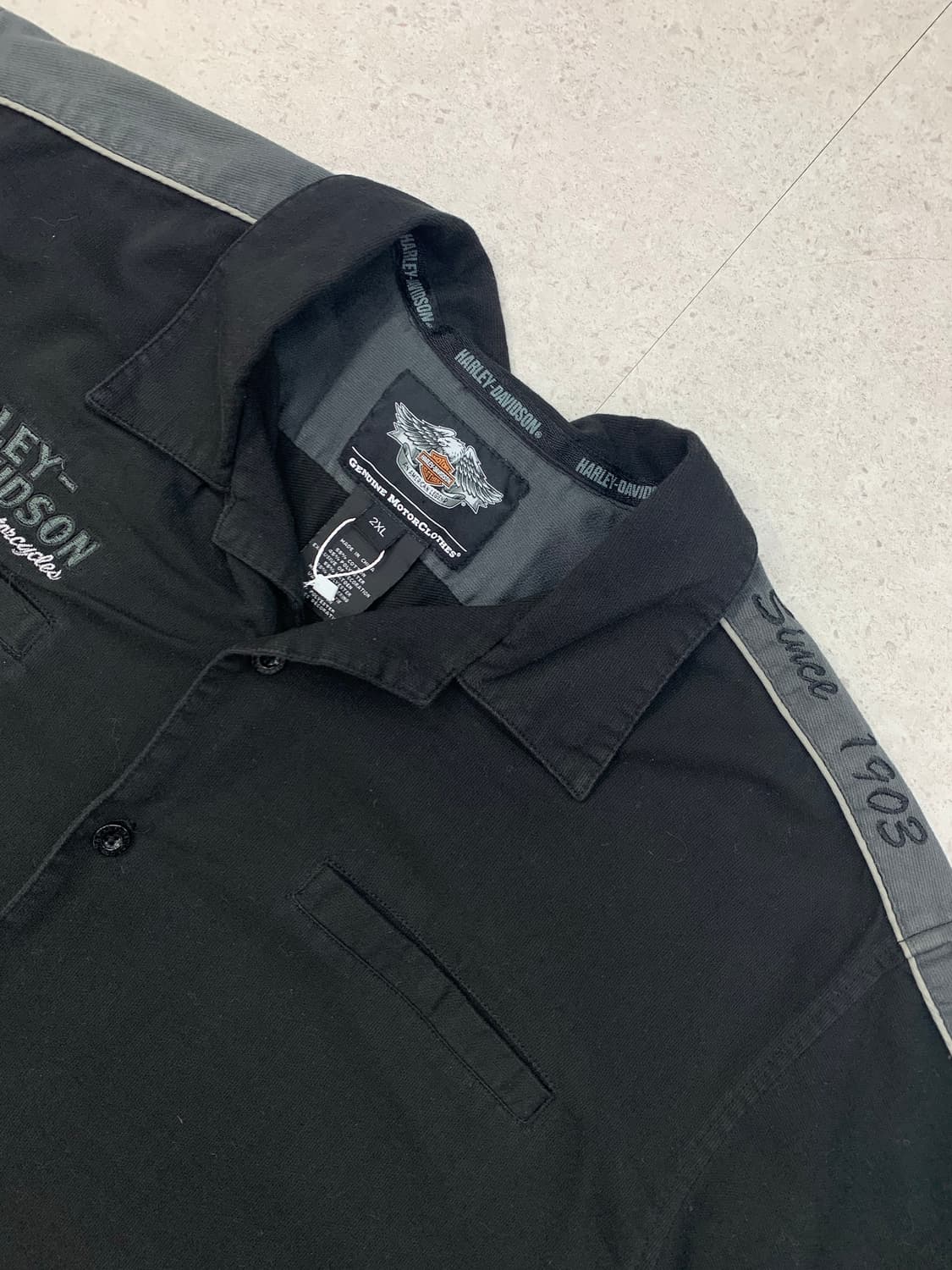 Harley Davidson 00s 할리데이비슨 레이싱 워크셔츠 상품이미지3