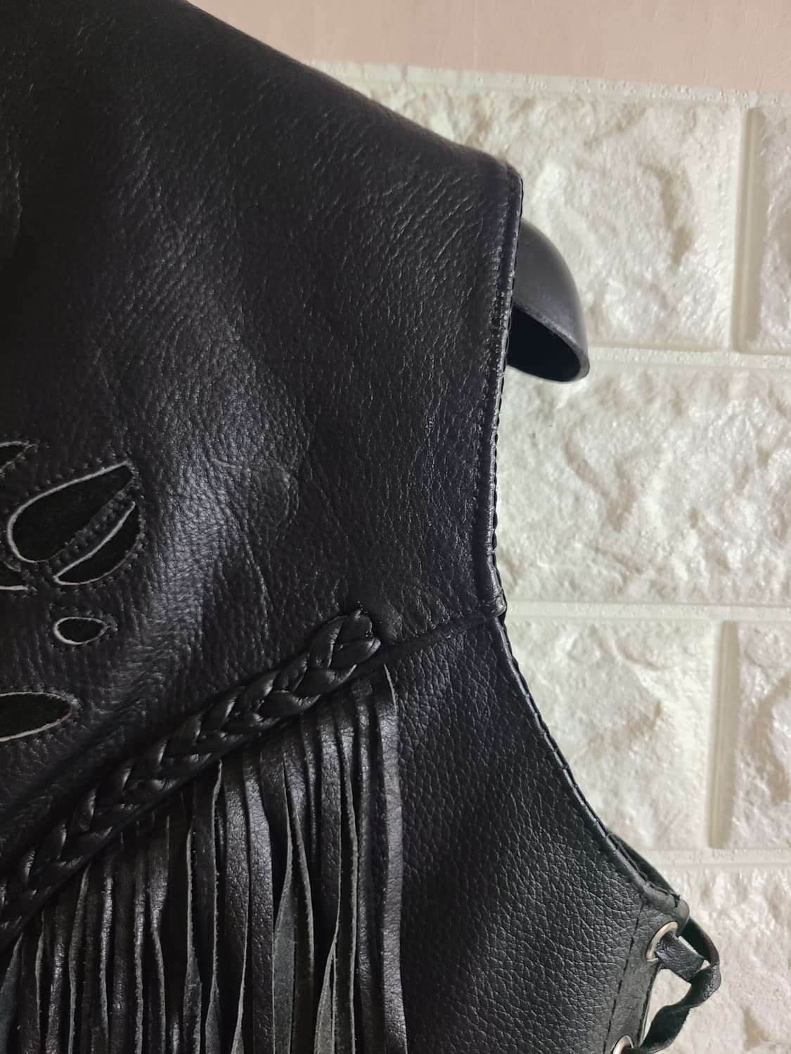 BARNEY'S LEATHER 프린지 가죽 베스트 블랙(55) 상품이미지7