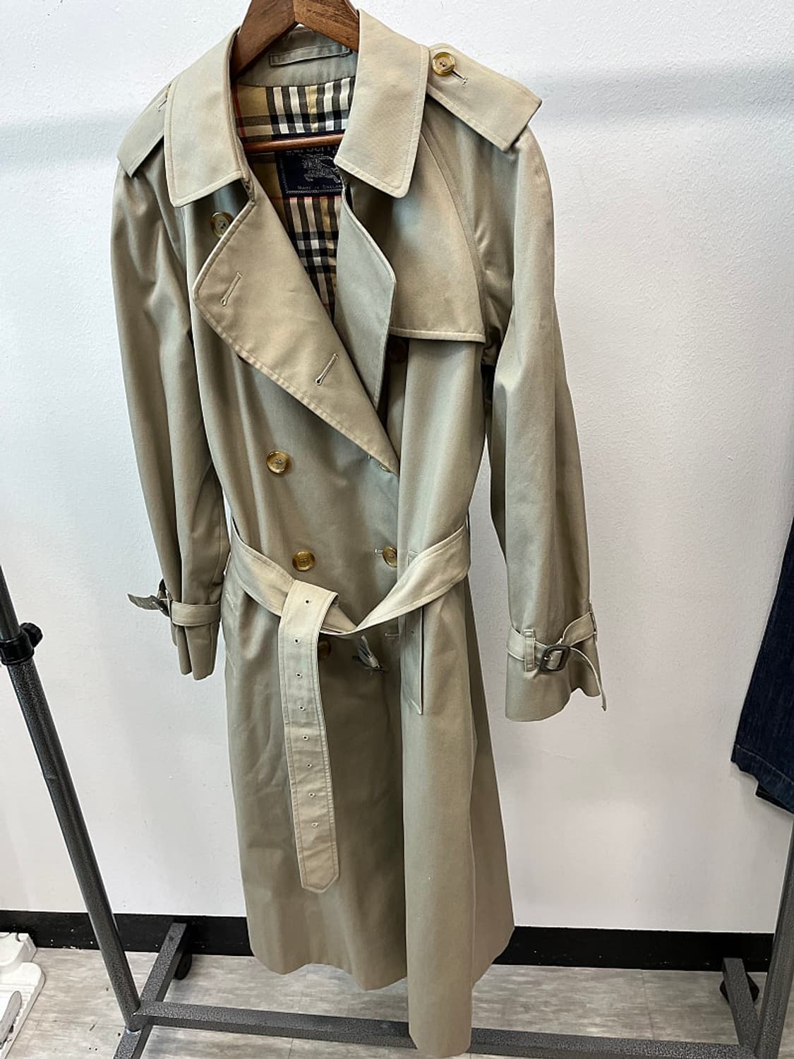 여) 버버리 개버딘 더블 트렌치코트 상품이미지1