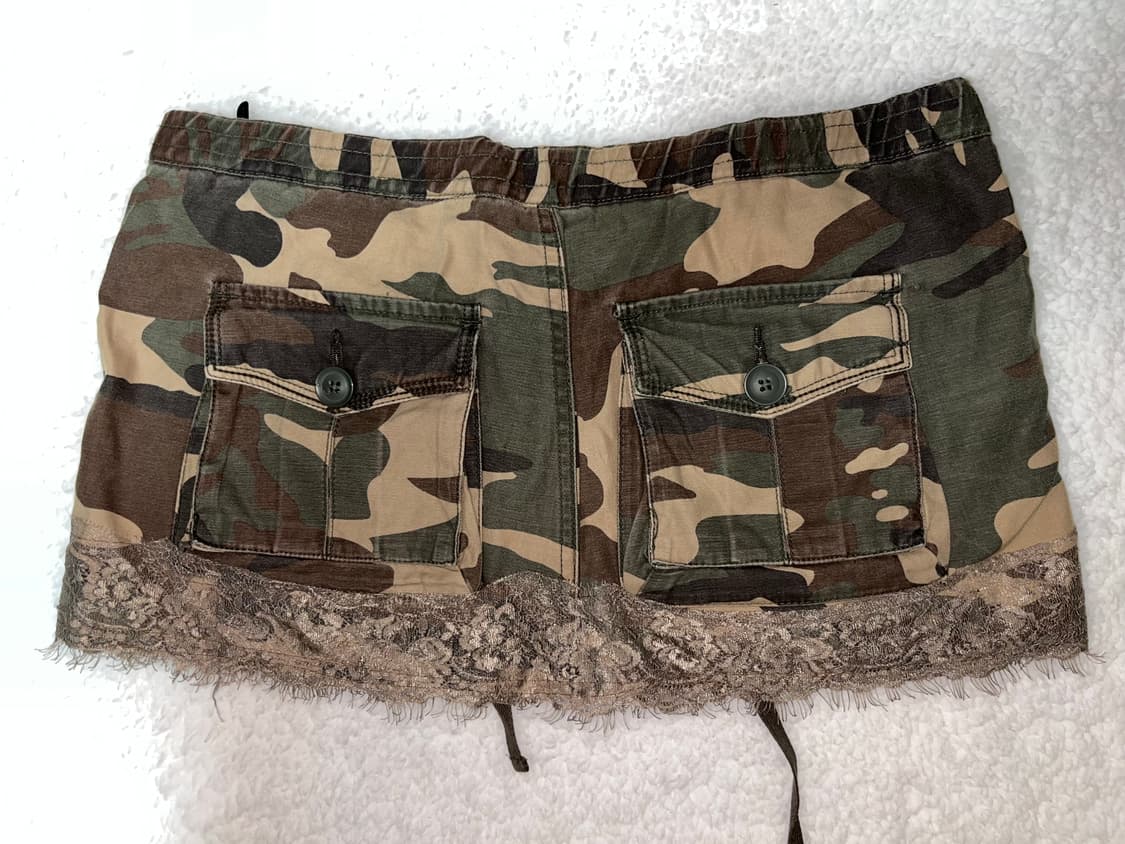 No Jean) y2k lowrise camo skirt (remake) 상품이미지2