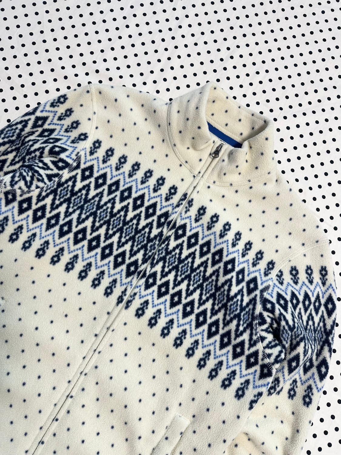 jpn 노르딕 도트 플리스 집업 상품이미지2