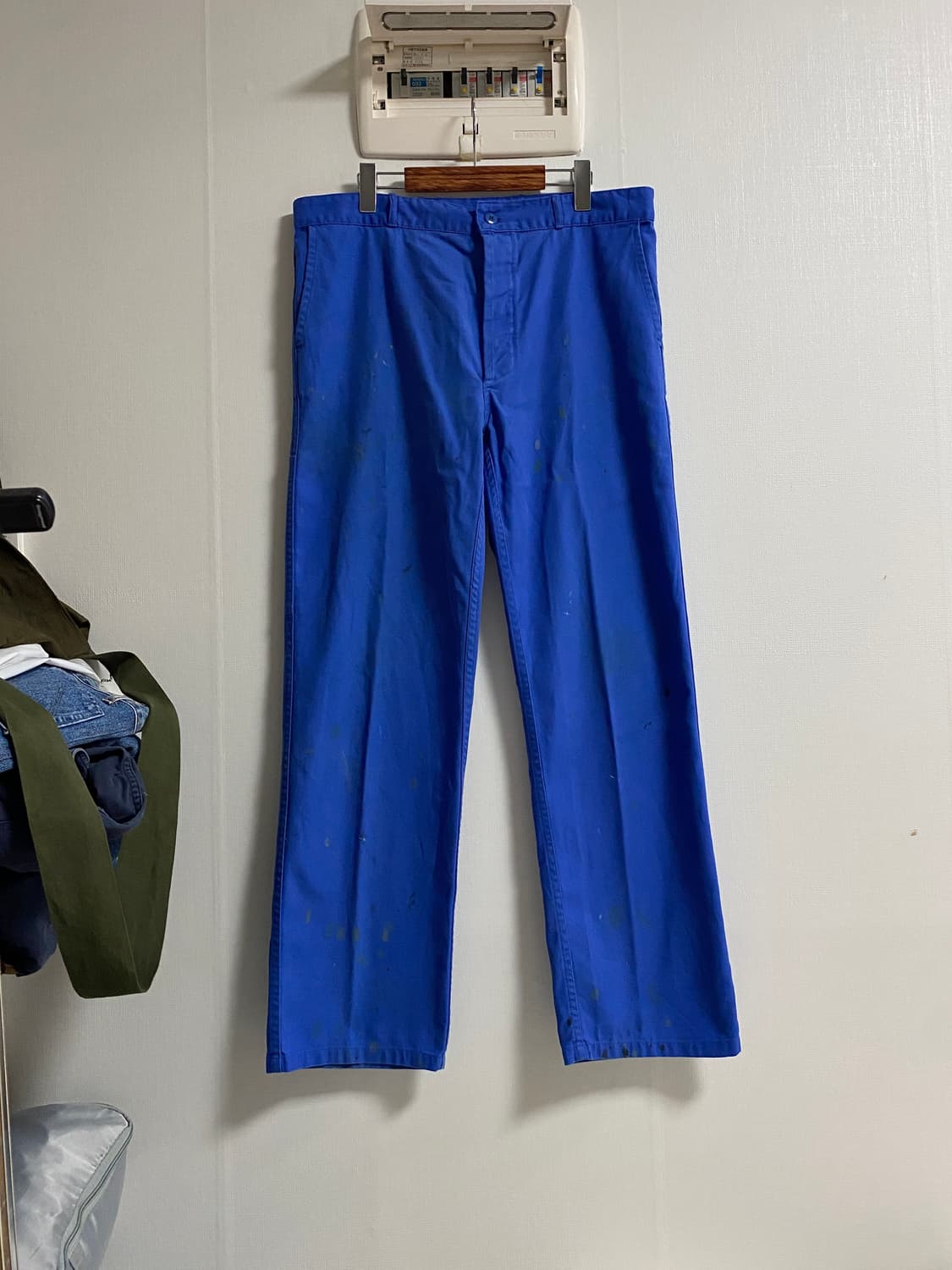 (36)90s 빈티지 페인팅 프렌치 워크 팬츠 상품이미지1