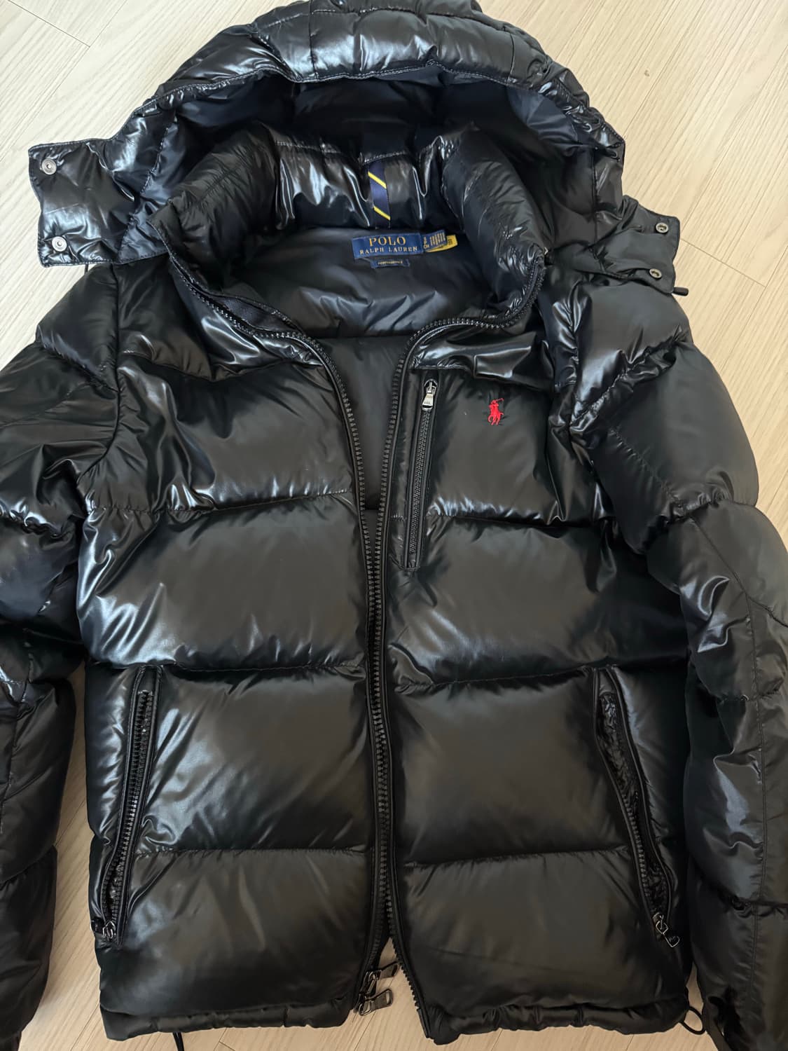 폴로 덕다운 유광패딩 s 새상품급 상품이미지1