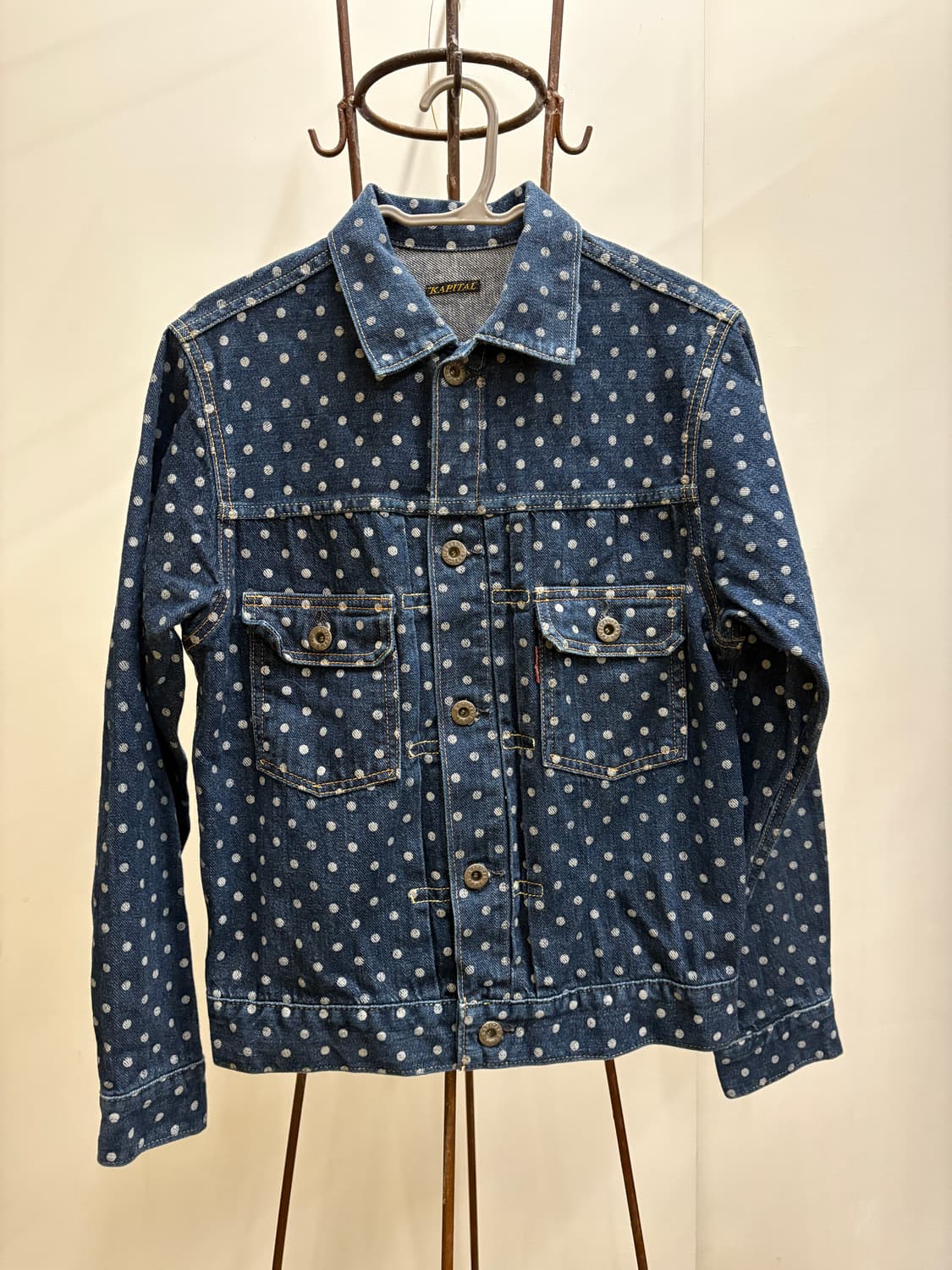 캐피탈 2세대 폴카도트 데님 청자켓 1사이즈 상품이미지1