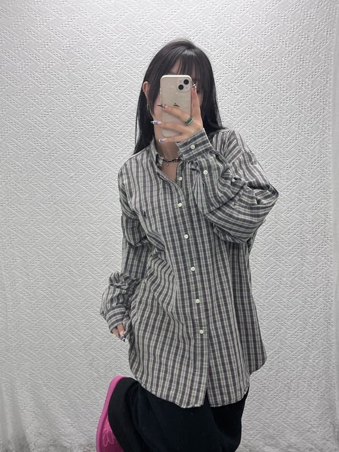 폴로 랄프로렌 빈티지 컨트리 플레이드 체크 셔츠 L C07885 상품이미지1