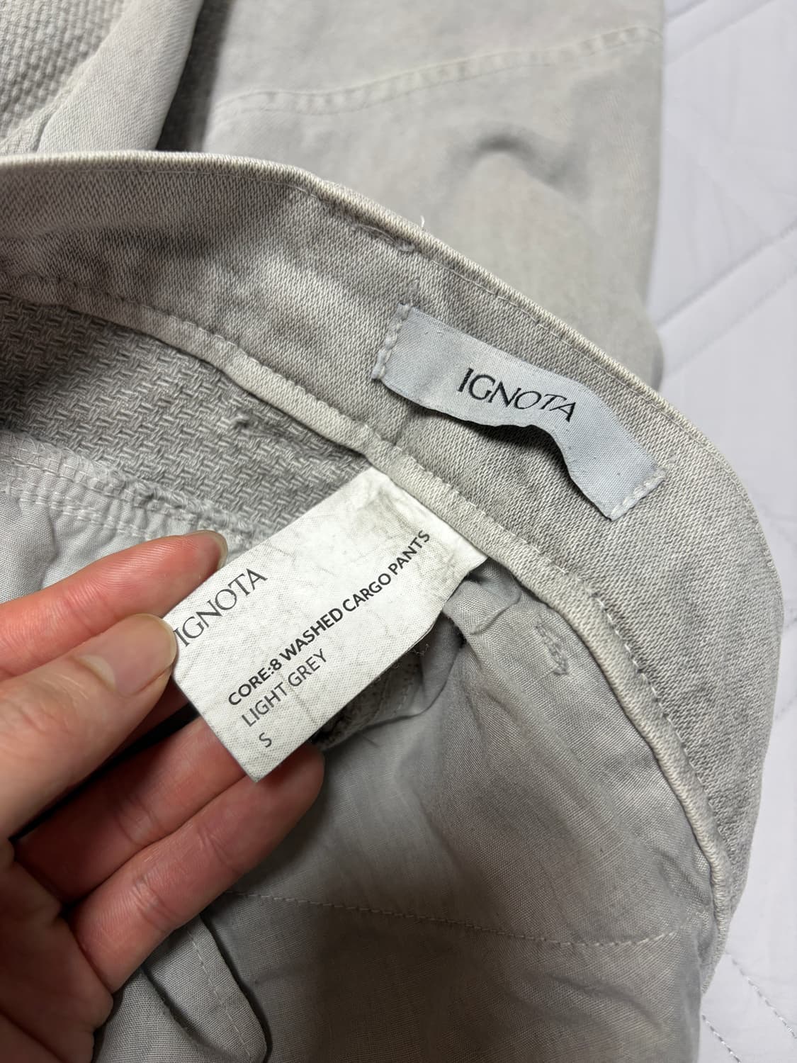 이그노타 코어8 워시드 카고 팬츠 라이트 그레이 상품이미지6