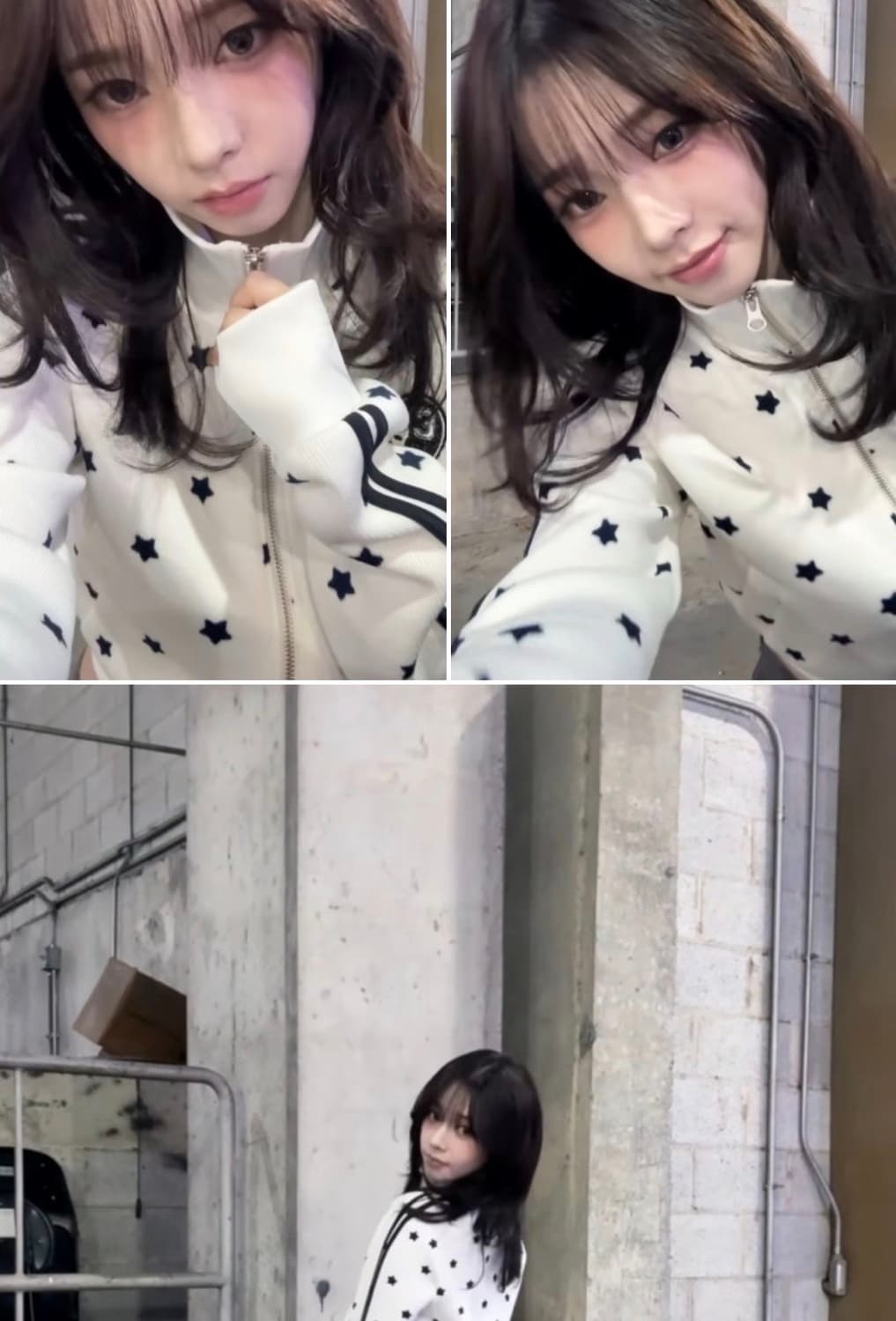 택포 🩵하늘색) 셋업이엑스이 져지자켓  키치 카리나착용한 상품이미지4