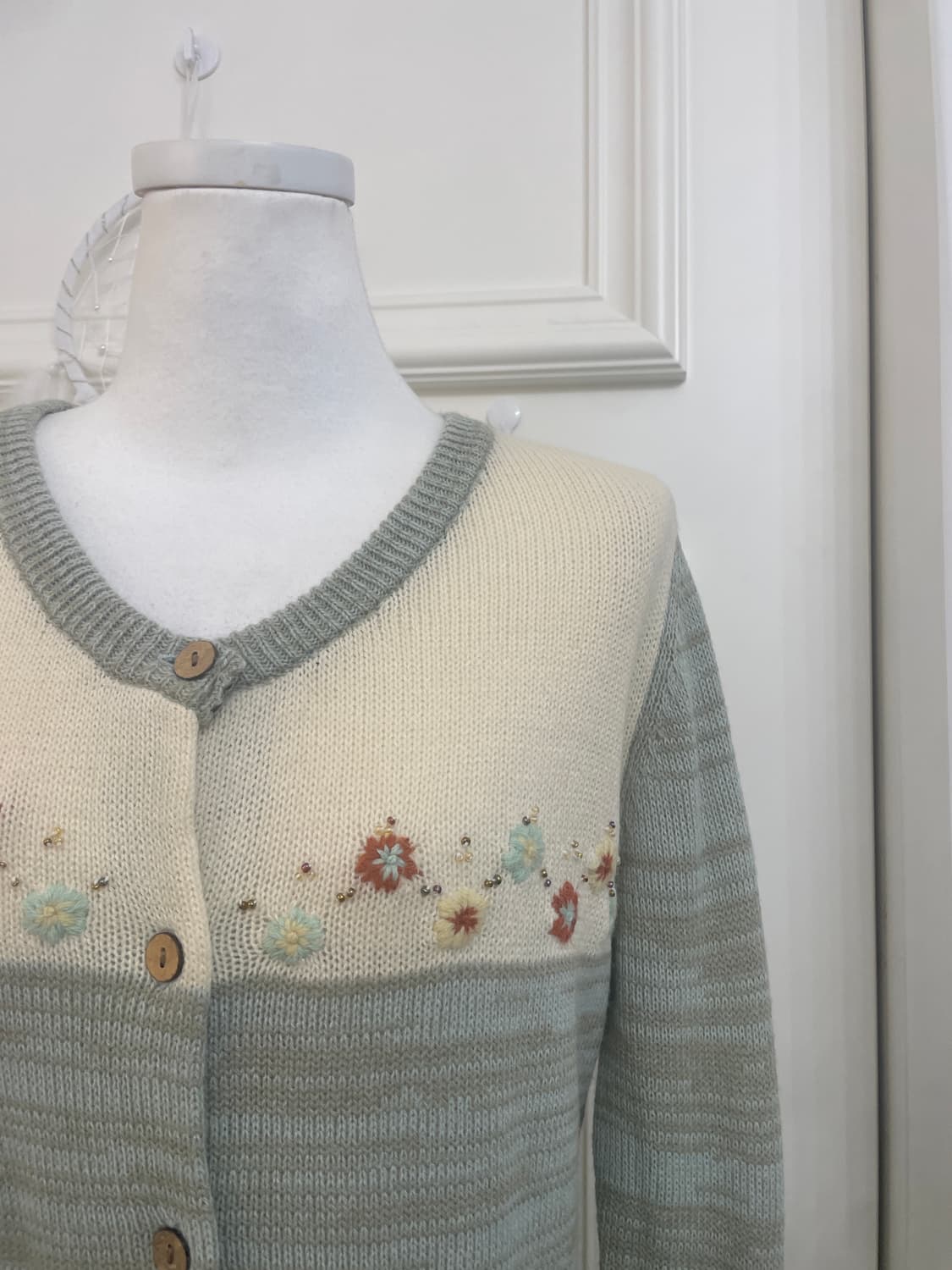 indi mint flower embroidery mori cardiga 상품이미지6