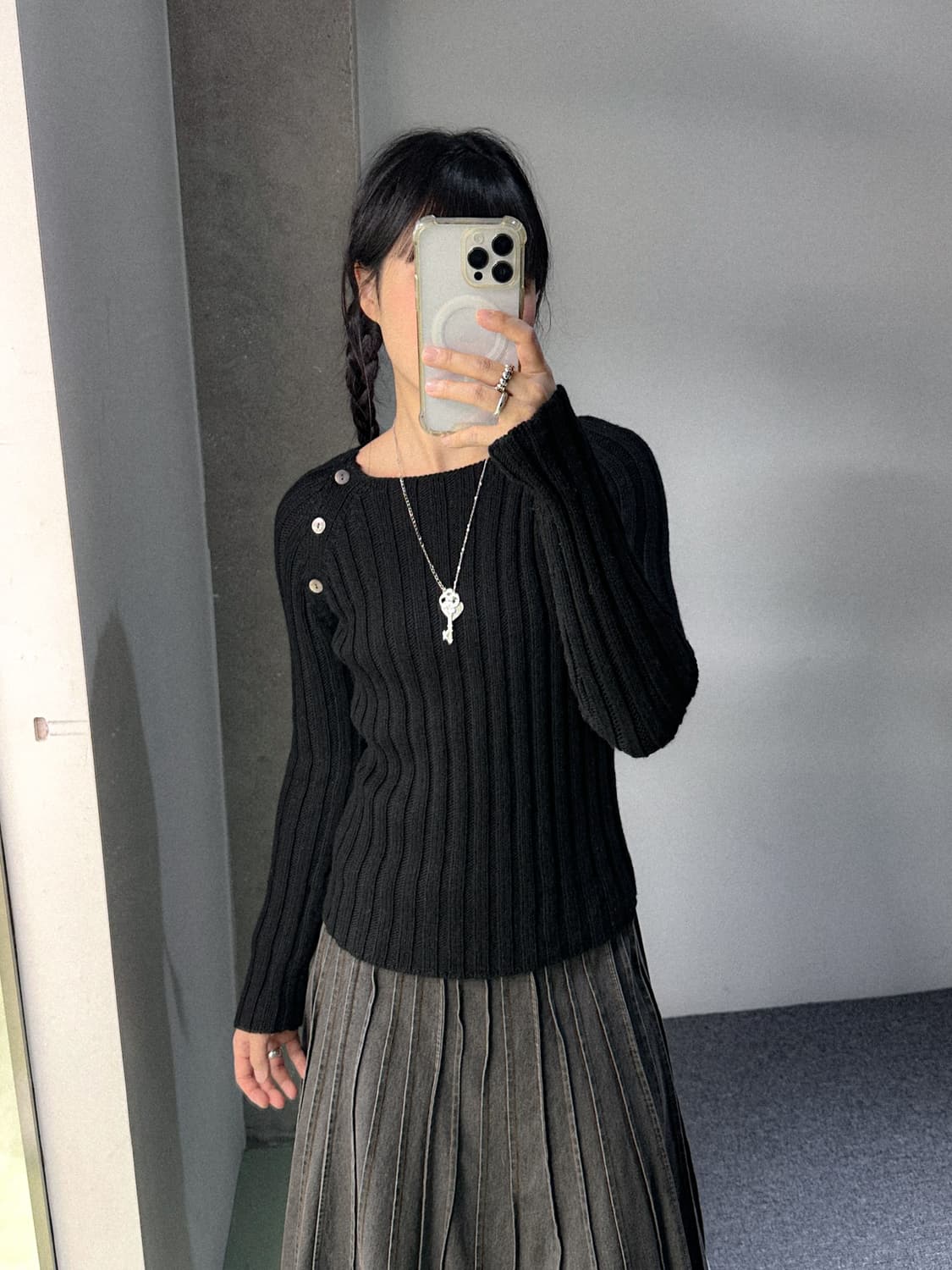 tomorrowland tricot ribbed buttons knit 상품이미지4