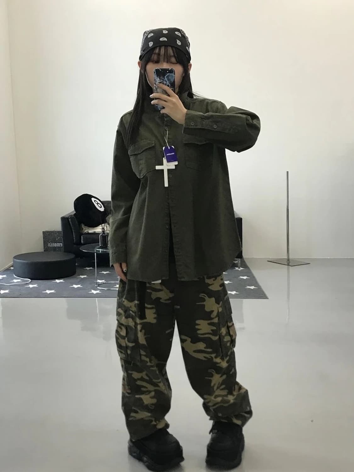 JPN 카키 셔츠 상품이미지1