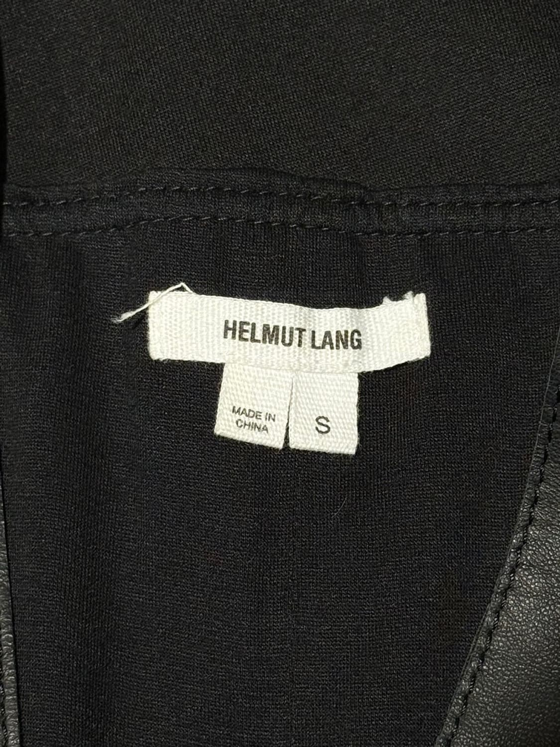 헬무트랭 블랙 램스킨 레더 롱 베스트 상품이미지7