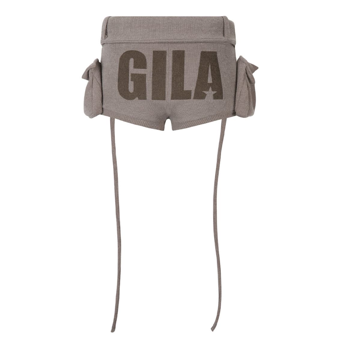 BOLD LOGO POCKET KNIT SHORTS_BROWN 상품이미지2