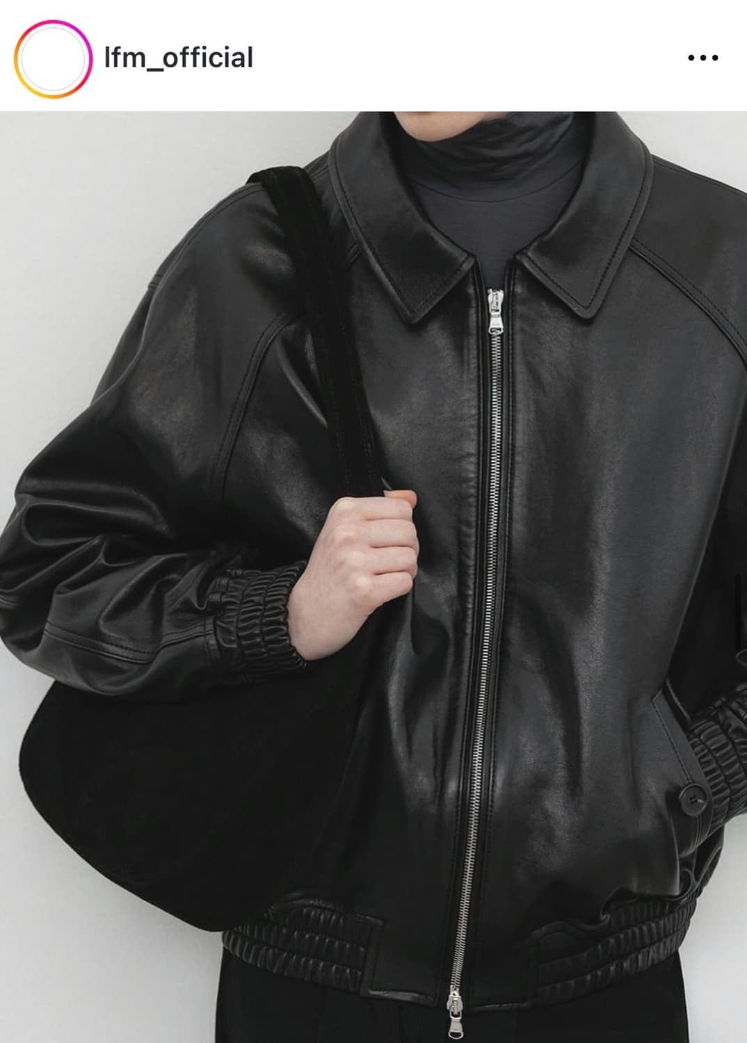 lfm 리얼레더 봄버 블랙 M 상품이미지1