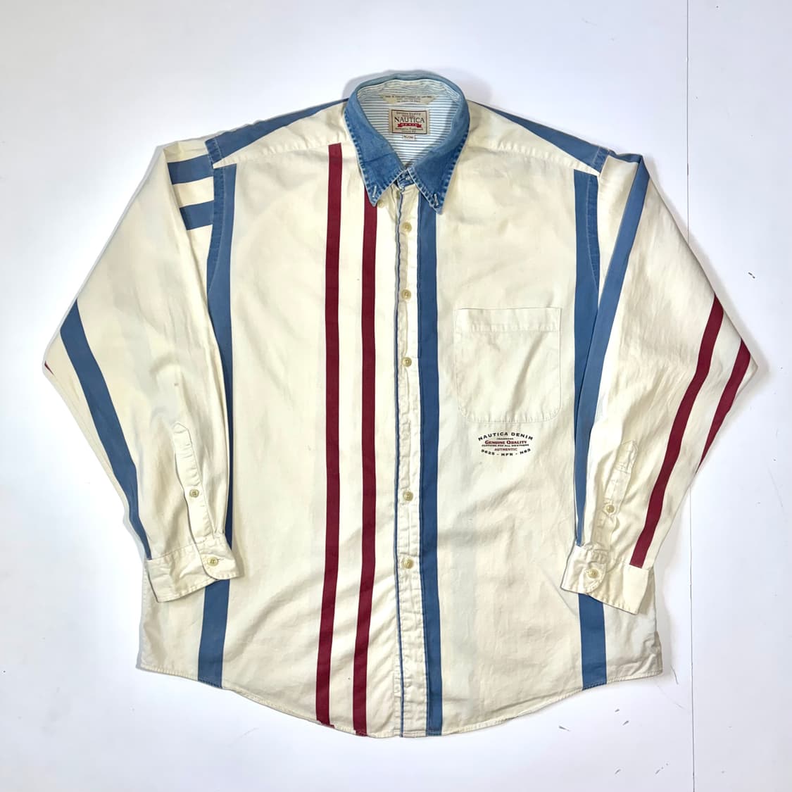 노티카 오버핏 스트라이프 셔츠 XL 상품이미지1