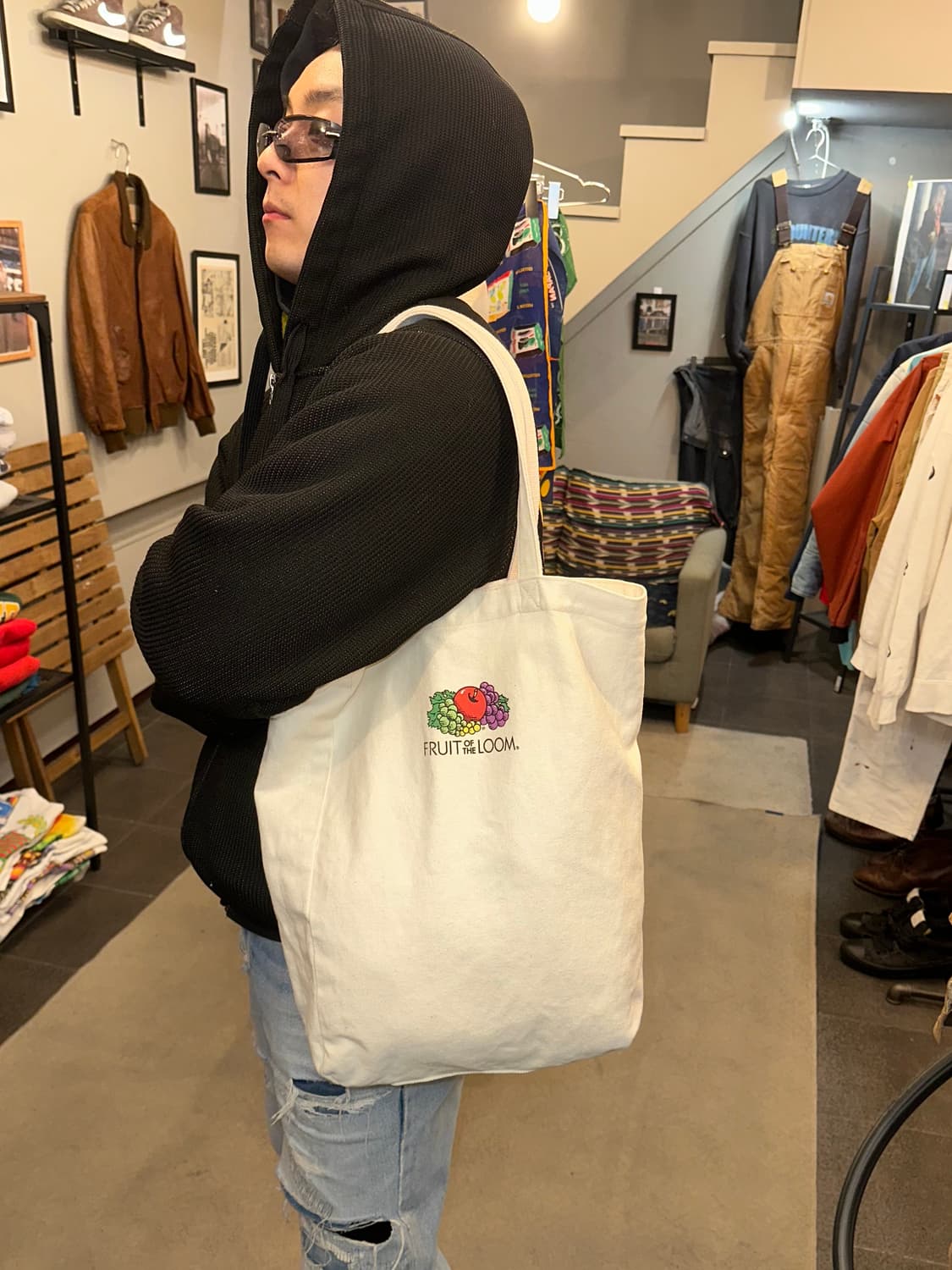 Fruit of the loom logo print eco bag 상품이미지2