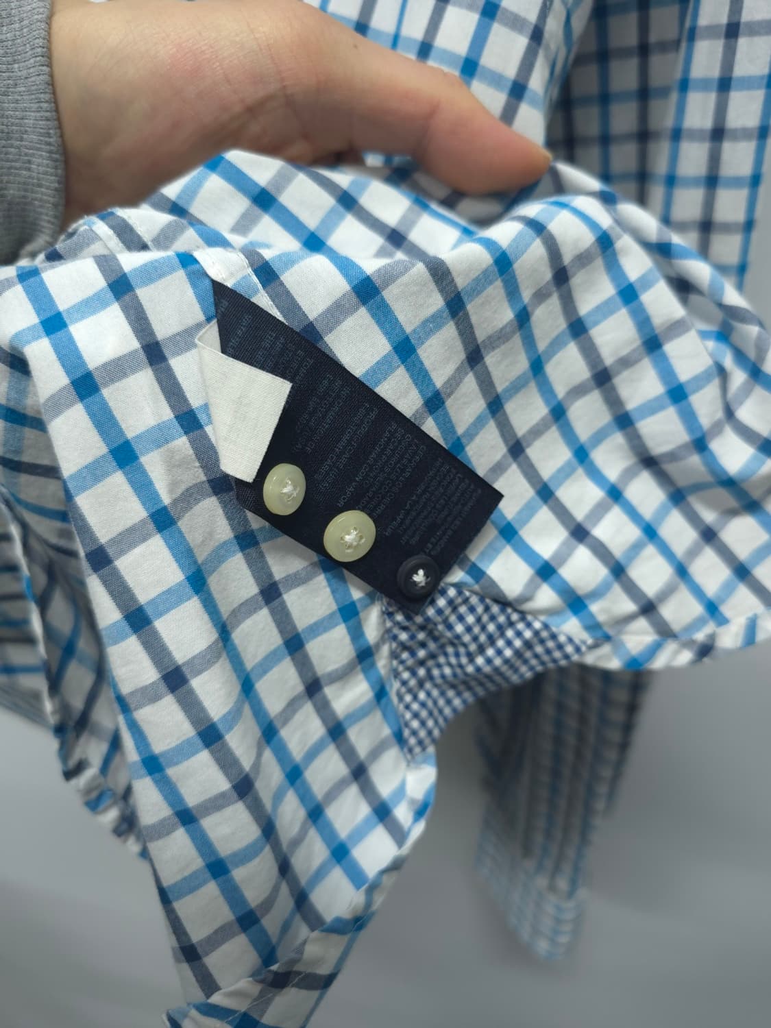 타미힐피거 블루 체크 커스텀핏 셔츠(105) 상품이미지8