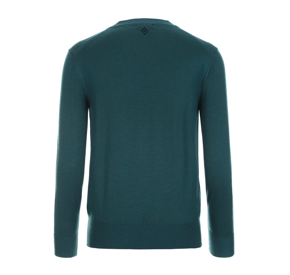 쉐입부티크 Premium WOOL Crew neck knit 블루그린 새 상품이미지2