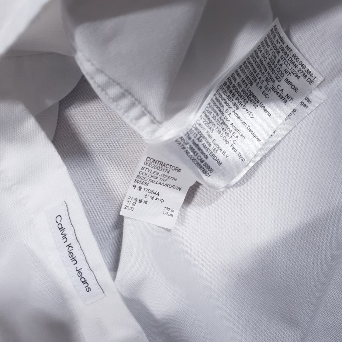 실측 XL) 캘빈클라인 by 라프시몬스 디자인 프린팅 화이트 셔츠 남방 상품이미지9