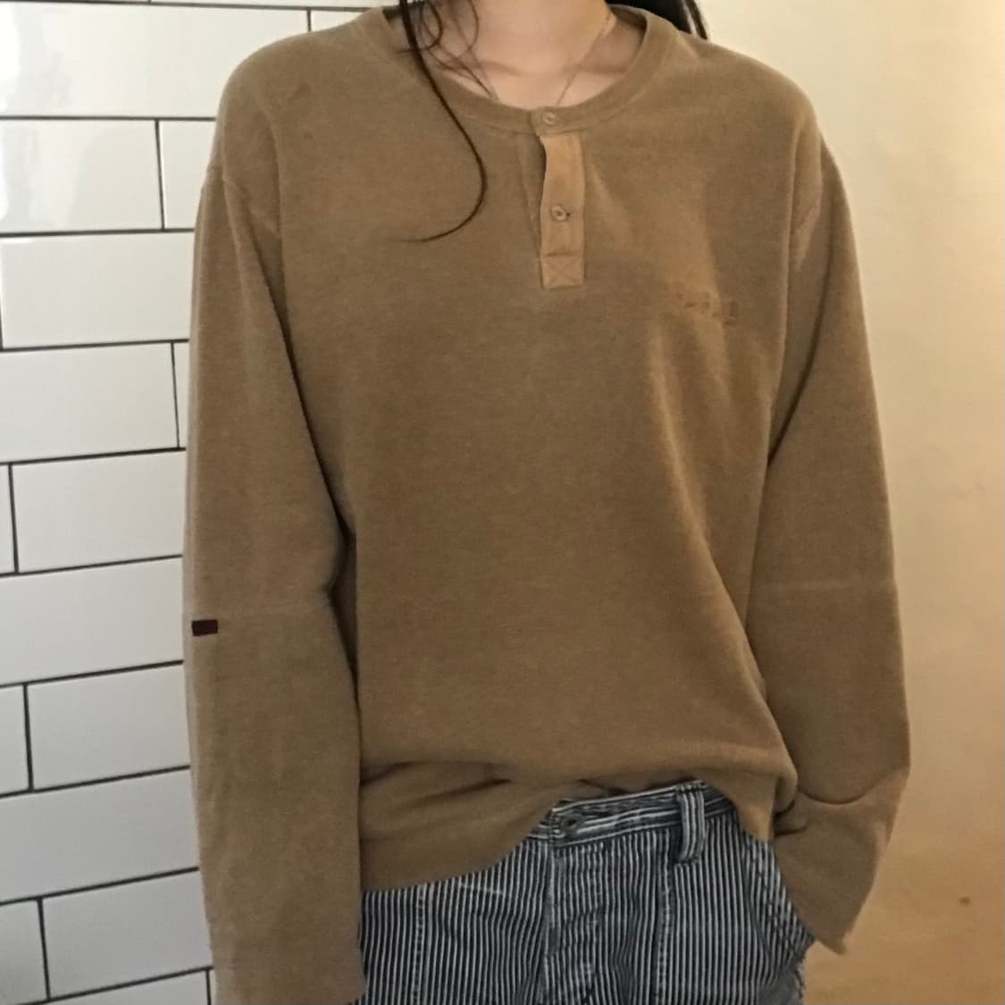 빈티지 헨리넥 코튼 스웨트셔츠 상품이미지3