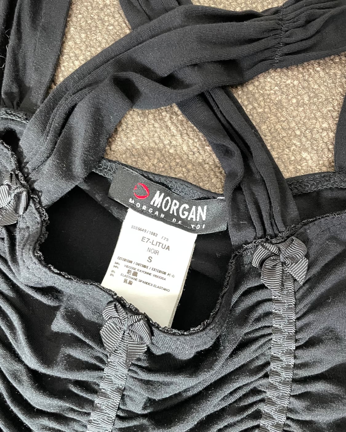 MORGAN shirring ribbon top 상품이미지7