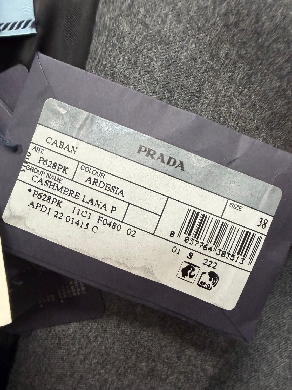 프라다 벨티드 캐시미어 싱글 패딩 자켓(55 66) 상품이미지7