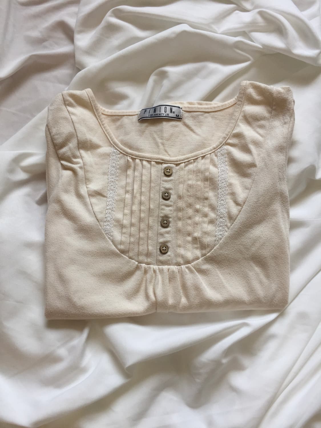 모리걸 단추 레이스 탑 상품이미지3