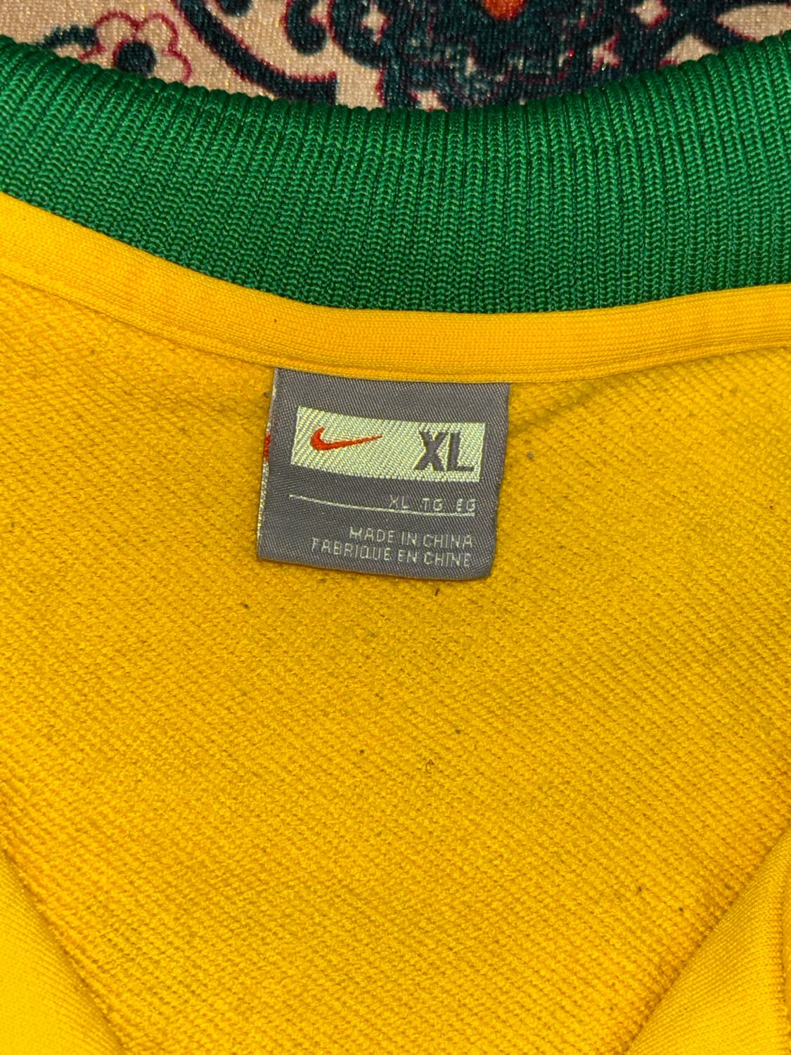 나이키 브라질 호나우두 9 옐로우 져지 XL 상품이미지3