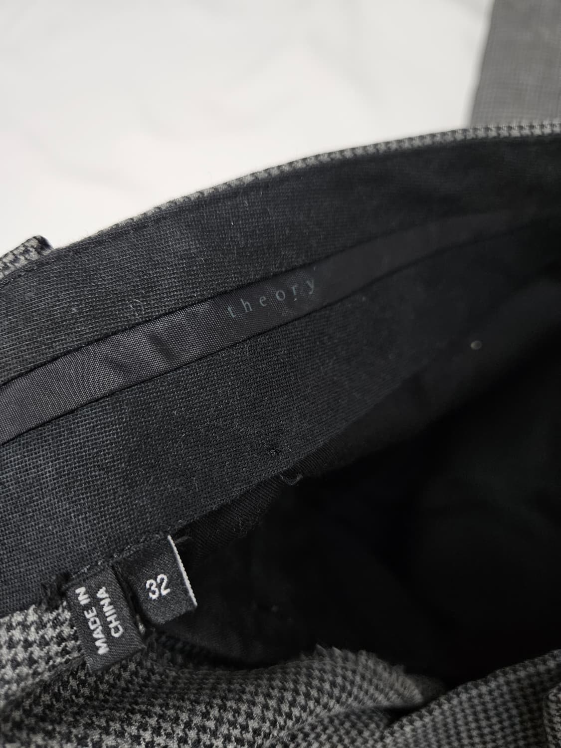 띠어리 Theory 하운드투스 패턴 테크 슬랙스 바지 정장 울 32 상품이미지3