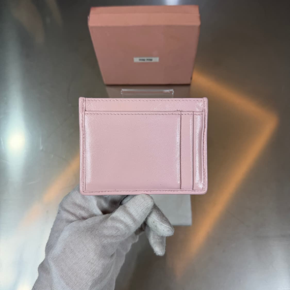 [리오브] 미우미우 마테라쎄 금장 나파 레더 카드지갑 상품이미지3